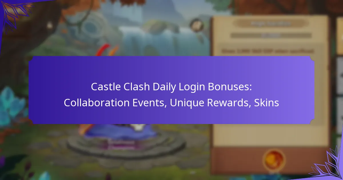Castle Clash Daily Login Bonuses: Collaboration Events, Unique Rewards, Skins