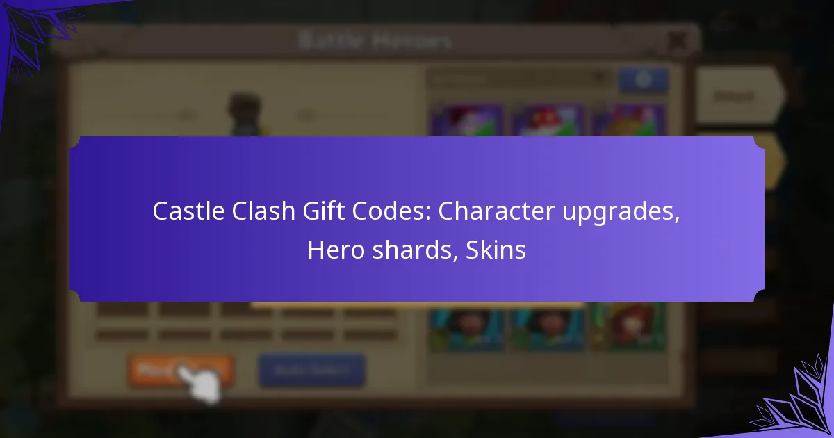 Castle Clash Gift Codes: Character upgrades, Hero shards, Skins