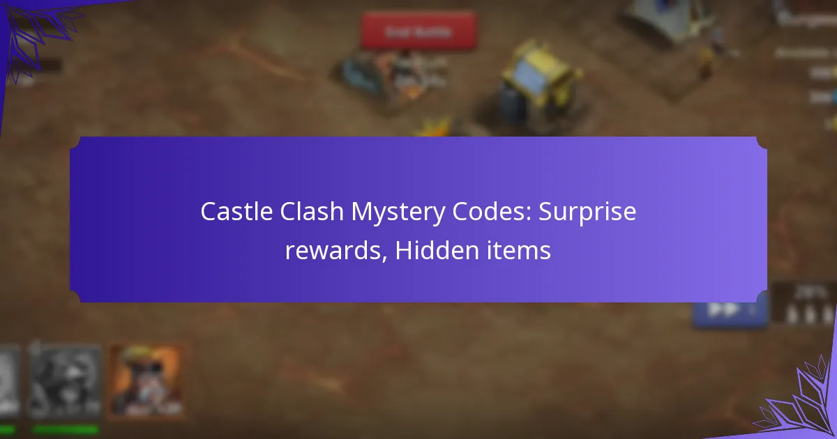 Castle Clash Mystery Codes: Surprise rewards, Hidden items