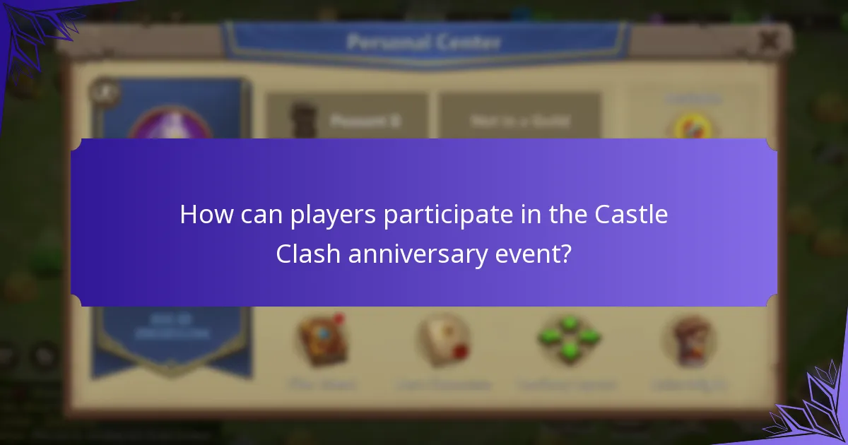 What are the milestone prizes for the Castle Clash anniversary event?