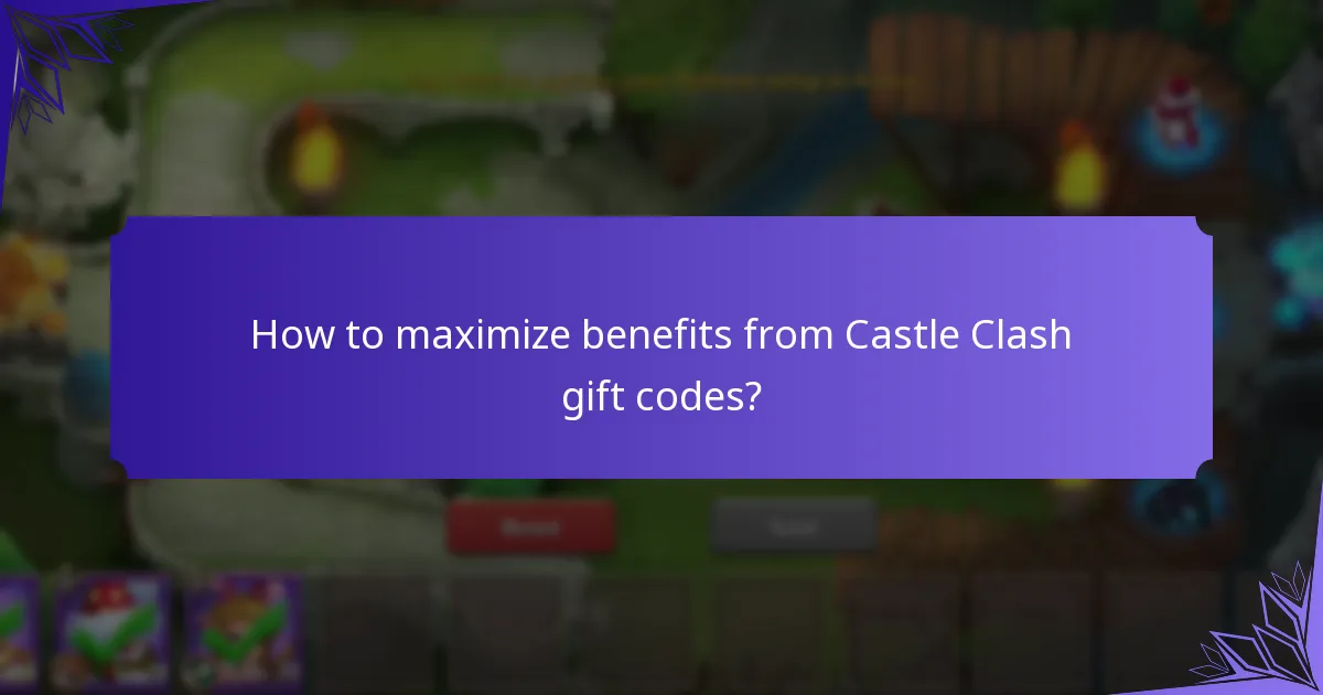 How to redeem Castle Clash gift codes?